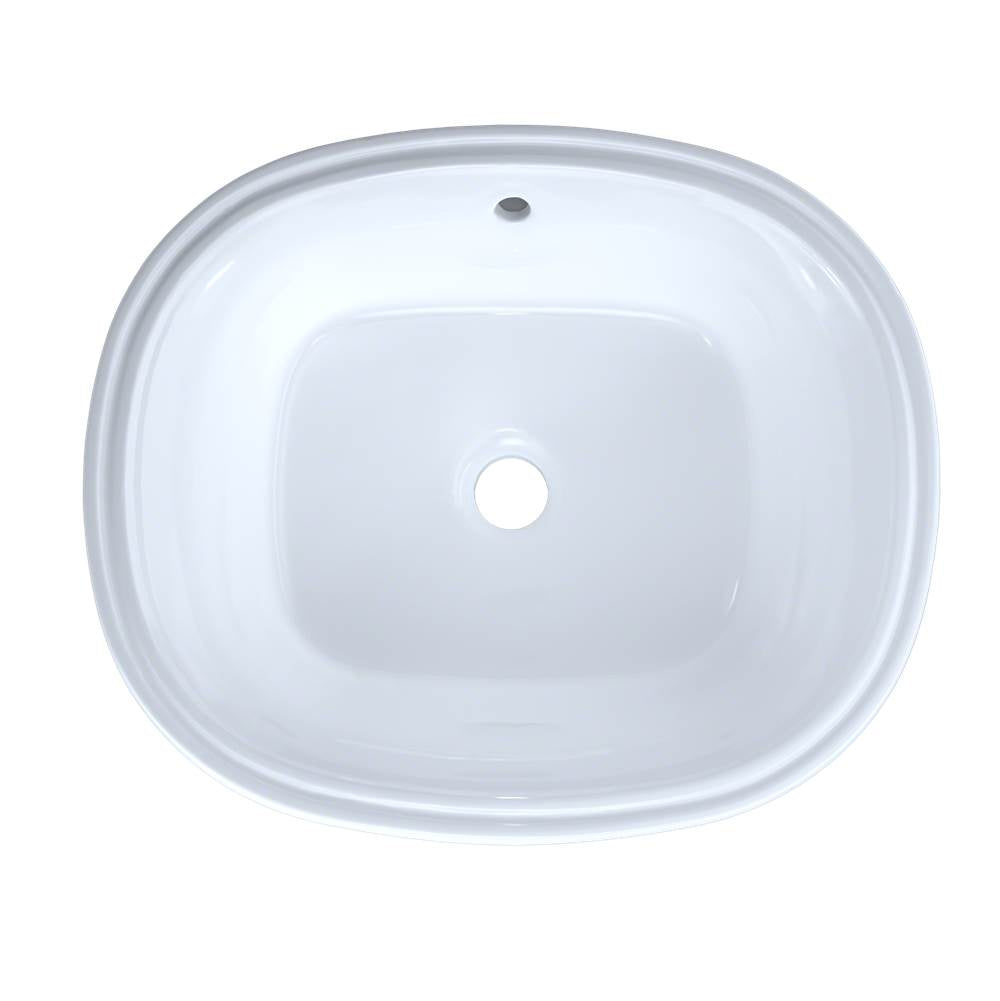 Toto MarisE 17-5/8'' X 14-9/16'' Oval Undermount Bathroom Sink With Cefiontect, Cotton White