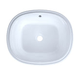 Toto MarisE 17-5/8'' X 14-9/16'' Oval Undermount Bathroom Sink With Cefiontect, Cotton White