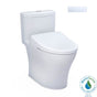 TOTO - TOTO WASHLET plus Aquia IV One-Piece Elongated Dual Flush 1.28 and 0.9 GPF Toilet with S7 Contemporary Electric Bidet Seat, Cotton White - MW6464726CEMFGNNo.01 - Cotton White