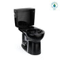 TOTO - Toto Drake Two-Piece Round 1.28 Gpf Universal Height Tornado Flush Toilet With Cefiontect, Ebony - Ebony