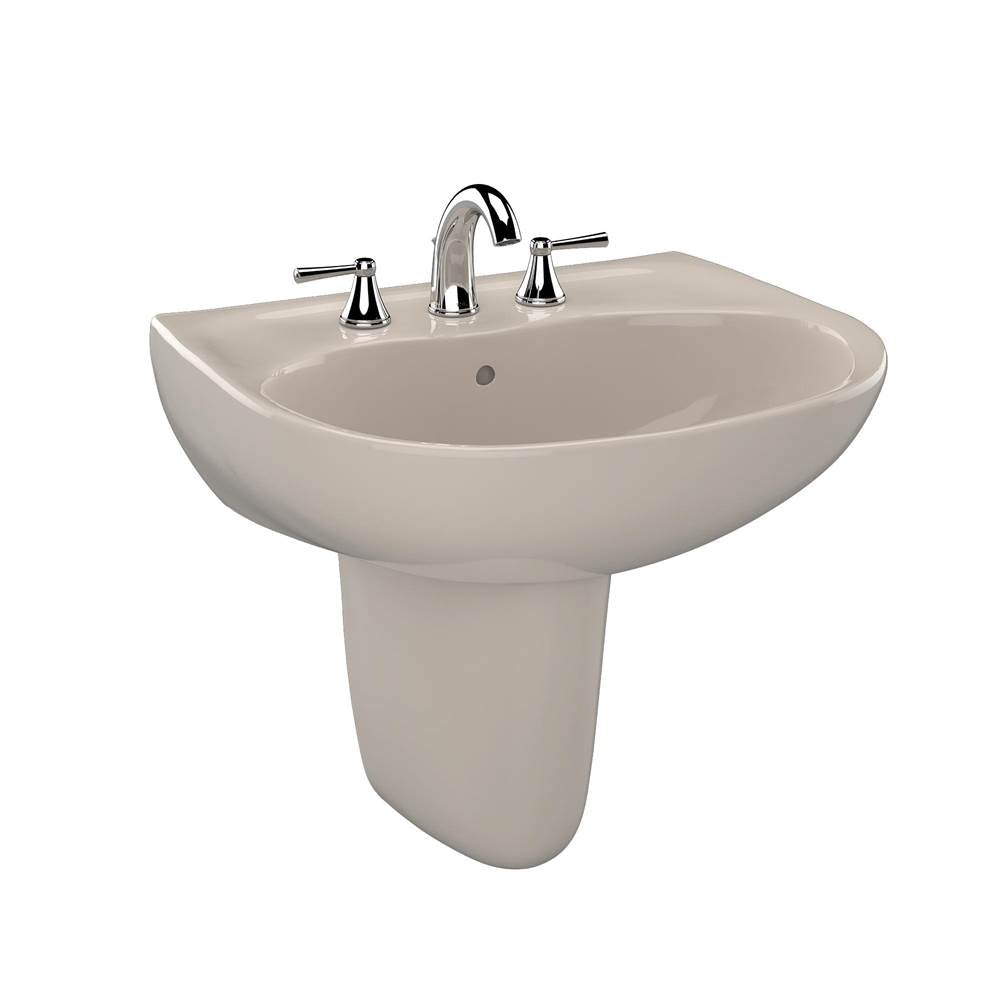 TOTO - Toto Supreme Oval Wall-Mount Bathroom Sink With Cefiontect And Shroud For 4 Inch Center Faucets, Bone - Bone