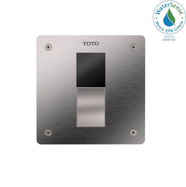 TOTO - ECOPOWER Touchless 1.0 GPF High-Efficiency Concealed Toilet Flushometer Valve with 4 x 4 Inch Cover Plate, Stainless Steel - Stainless Steel