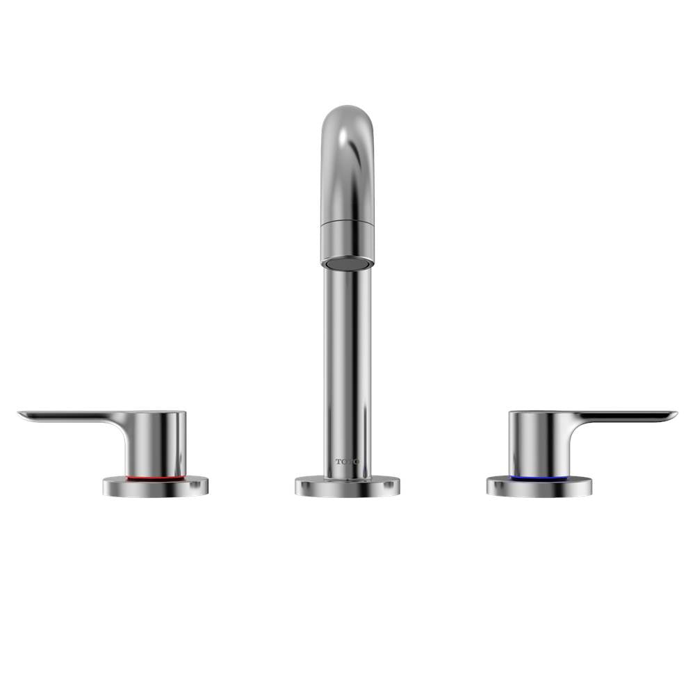 Toto Lb Series Two Handle Widespread 1.2 Gpm Bathroom Sink Faucet With Drain Assembly, Polished Chrome