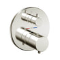 TOTO - Toto Round Thermostatic Mixing Valve With Two-Way Diverter Shower Trim, Brushed Nickel - Brushed Nickel