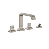 TOTO - Toto Gc Two-Handle Deck-Mount Roman Tub Filler Trim With Handshower, Brushed Nickel - Brushed Nickel