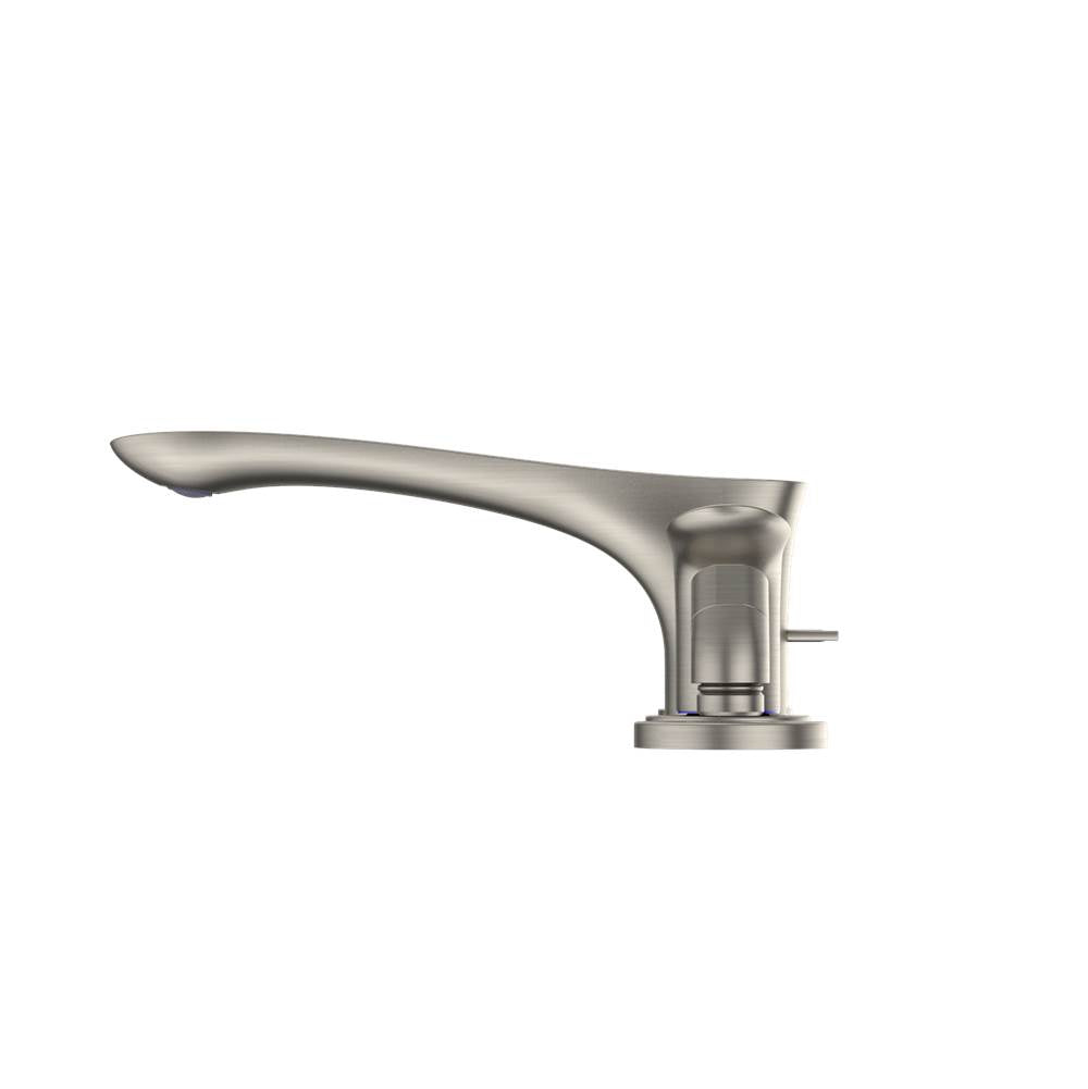 Toto Go Two-Handle Deck-Mount Roman Tub Filler Trim With Handshower, Brushed Nickel