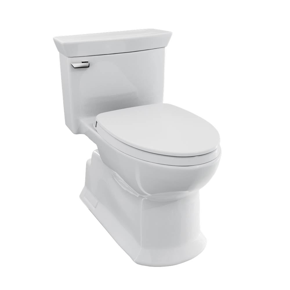 TOTO - TOTO Soiree One Piece Elongated 1.28 GPF Universal Height Skirted Toilet with CeFiONtect, Cotton White - Cotton White
