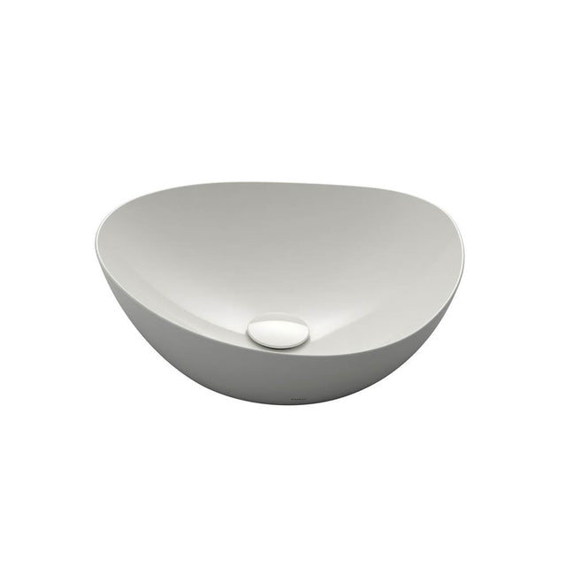 TOTO - Toto  Kiwami Asymmetrical Vessel Bathroom Sink With Cefitontect, Cotton White - Cotton White