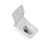 Toto Washlet+ Sp Wall-Hung Square-Shape Toilet With Sx Bidet Seat And Duofit In-Wall 1.28 And 0.9 Gpf Dual-Flush Tank System, Matter Silver