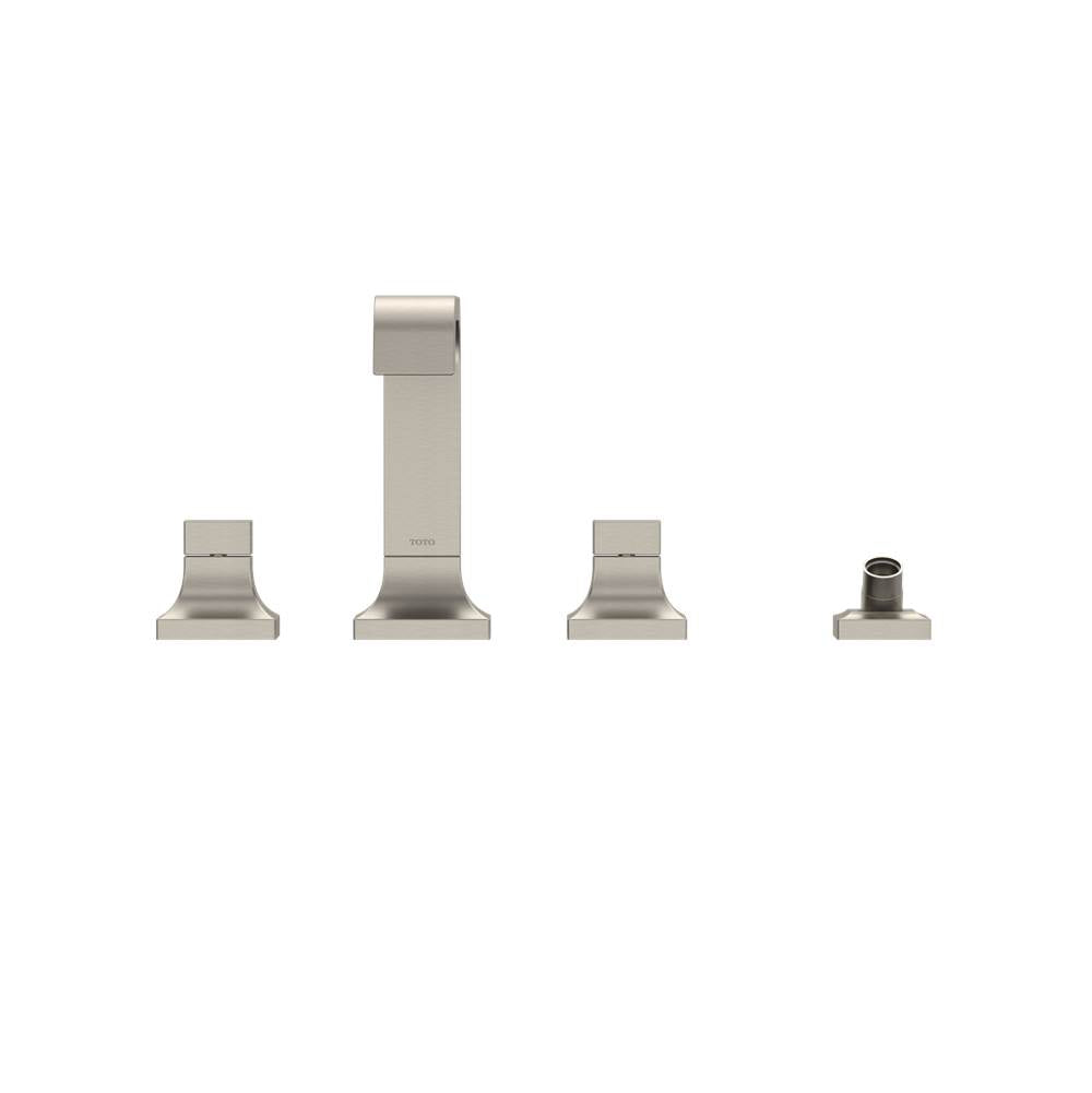 Toto Gc Two-Handle Deck-Mount Roman Tub Filler Trim With Handshower, Brushed Nickel