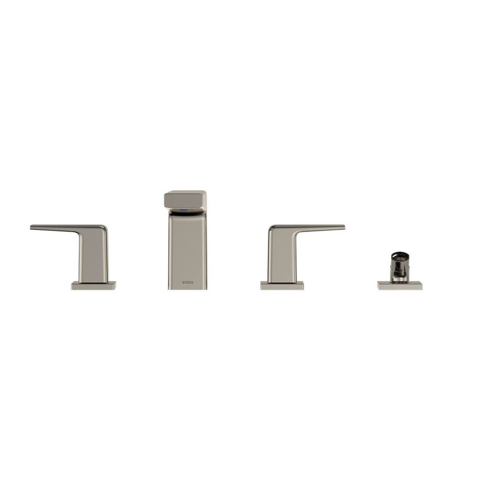 Toto Gb Two-Handle Deck-Mount Roman Tub Filler Trim With Handshower, Brushed Nickel