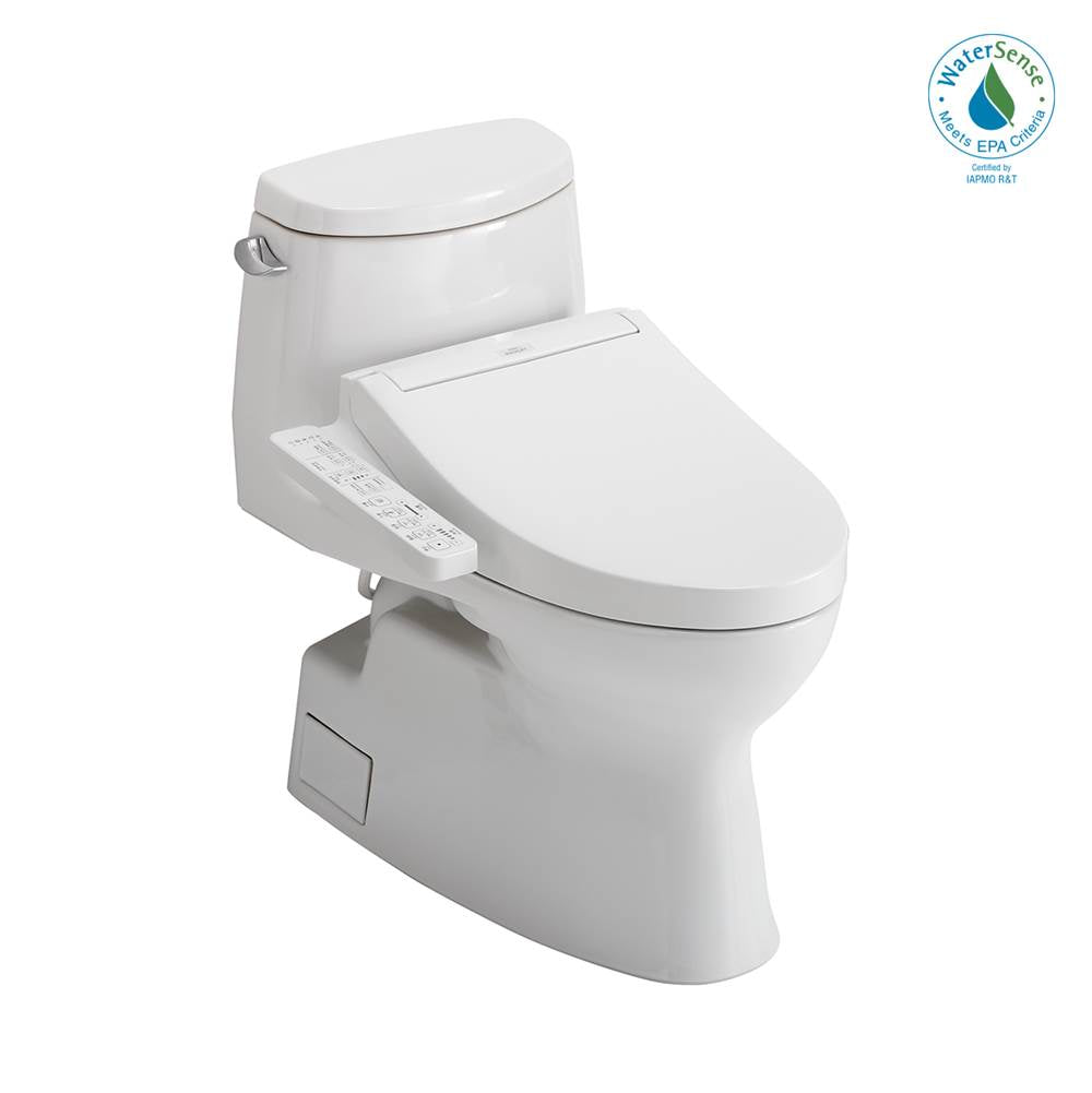 TOTO - Toto Washlet+ Carlyle II One-Piece Elongated 1.28 Gpf Toilet And Washlet+ C2 Bidet Seat, Cotton White - Cotton White