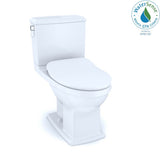 TOTO - TOTO Connelly Two-Piece Elongated Dual Flush 1.28 and 0.9 GPF Toilet with CEFIONTECT, WASHLET+ Ready, Cotton White - Cotton White