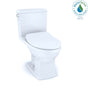 TOTO - TOTO Connelly Two-Piece Elongated Dual Flush 1.28 and 0.9 GPF Toilet with CEFIONTECT, WASHLET+ Ready, Cotton White - Cotton White