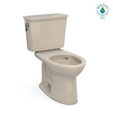 TOTO - Toto Drake Transitional Two-Piece Elongated 1.28 Gpf Universal Height Tornado Flush Toilet With Cefiontect, Bone - Bone