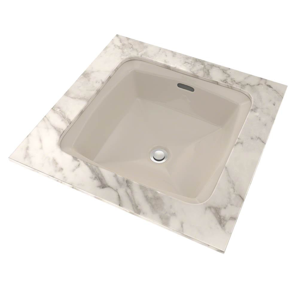 Toto ConnellyE Square Undermount Bathroom Sink With Cefiontect, Cotton White