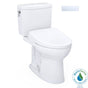 TOTO - TOTO WASHLET plus Drake II 1G Two-Piece Elongated 1.0 GPF Toilet and WASHLET plus S7A Contemporary Bidet Seat, Cotton White - MW4544736CUFGNo.01 - Cotton White