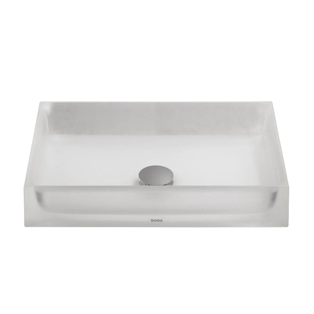 TOTO - Toto LuministE Rectangular Vessel Bathroom Sink, Frosted White - Frosted White