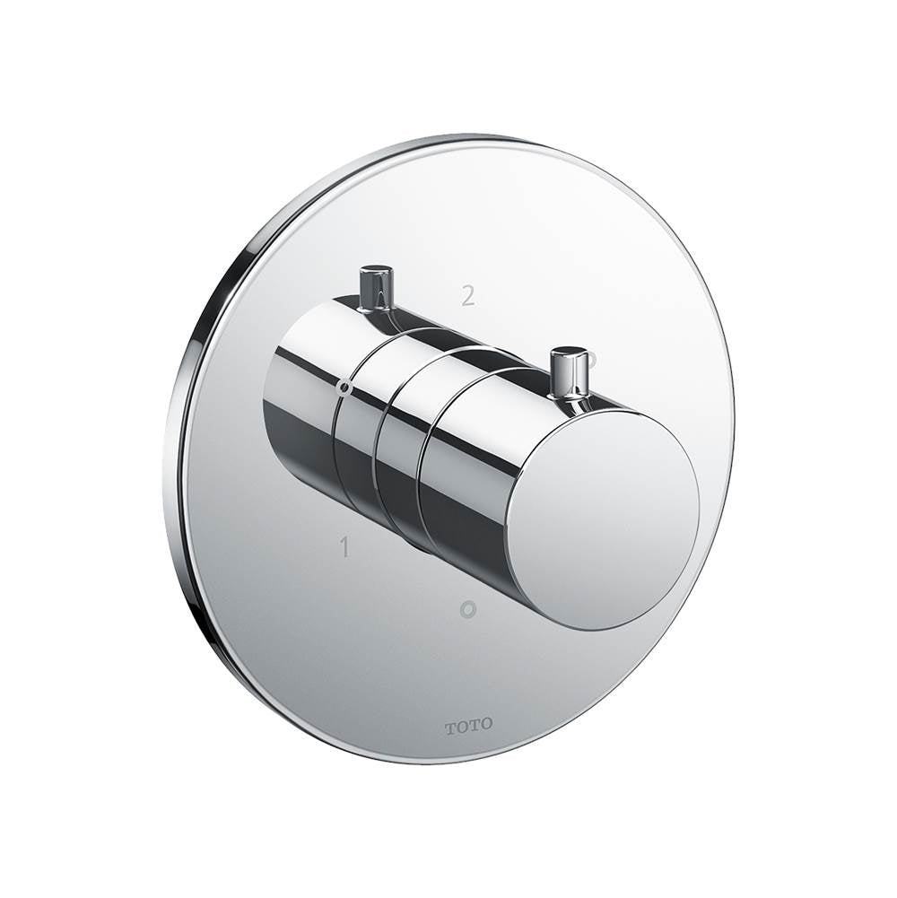 TOTO - Toto Round Three-Way Diverter Trim With Off, Polished Nickel - Polished Nickel