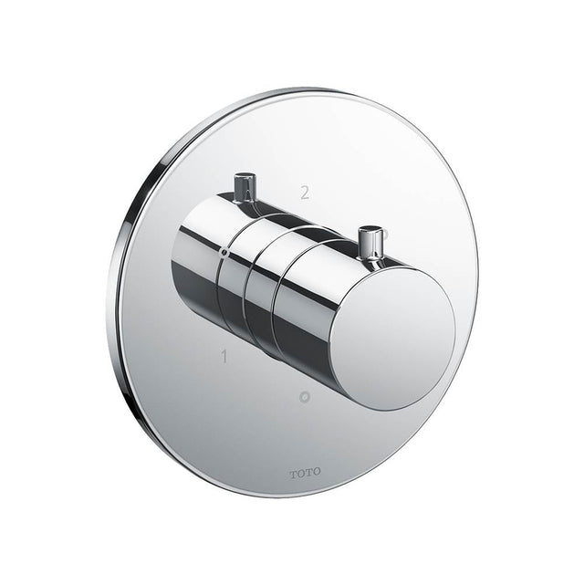TOTO - Toto Round Three-Way Diverter Trim With Off, Polished Nickel - Polished Nickel