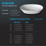 Toto Kiwami Oval 24 Inch Vessel Bathroom Sink With Cefiontect, Clean Matte