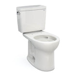 TOTO - Toto Drake Two-Piece Round 1.6 Gpf Universal Height Tornado Flush Toilet With Cefiontect, Colonial White - Colonial White