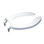 TOTO - Toto Elongated Open Front Commerical Toilet Seat Without Lid, Cotton White - Cotton White