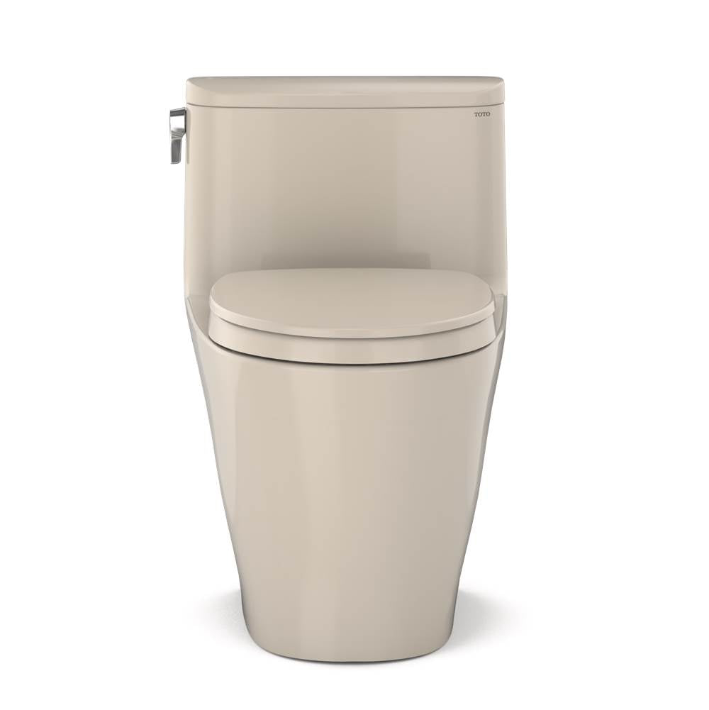 TOTO Nexus 1G One-Piece Elongated 1.0 GPF Universal Height Toilet with CEFIONTECT and SS124 SoftClose Seat, WASHLET+ Ready, Cotton White