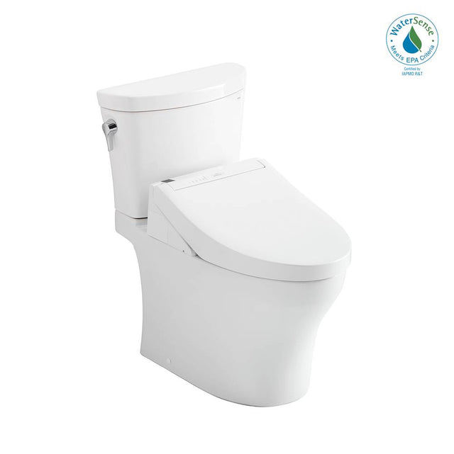 TOTO - Toto Washlet+ Aquia Iv Arc Two-Piece Elongated Dual Flush 1.28 And 0.9 Gpf Toilet With C5 Bidet Seat, Cotton White - Cotton White