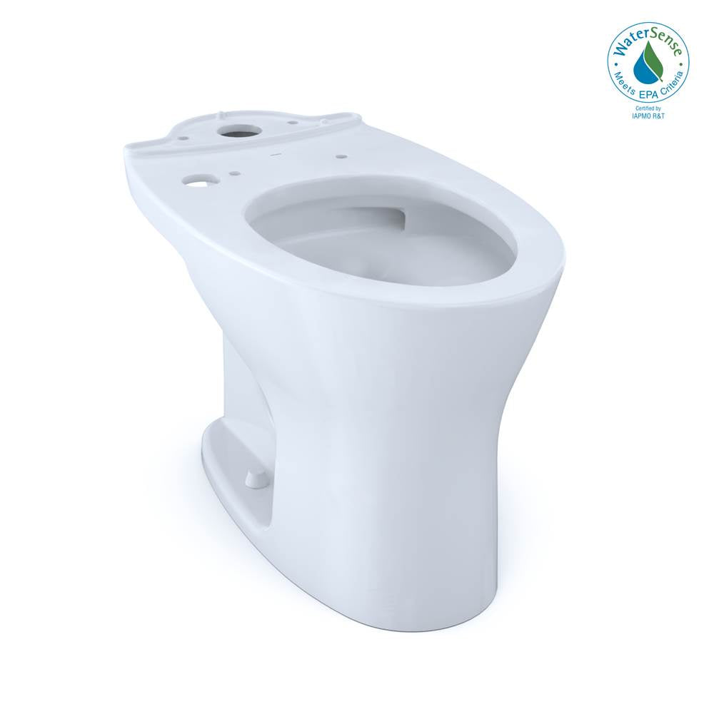 TOTO - Drake Dual Flush Elongated Universal Height Toilet Bowl with CEFIONTECT, WASHLET+ Ready, Cotton White - Cotton