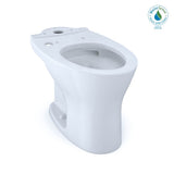 TOTO - Drake Dual Flush Elongated Universal Height Toilet Bowl with CEFIONTECT, WASHLET+ Ready, Cotton White - Cotton