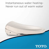 Toto Washlet S550E Electronic Bidet Toilet Seat With Ewater+ Bowl And Wand Cleaning And Auto Open And Close Classic Lid, Elongated, Sedona Beige