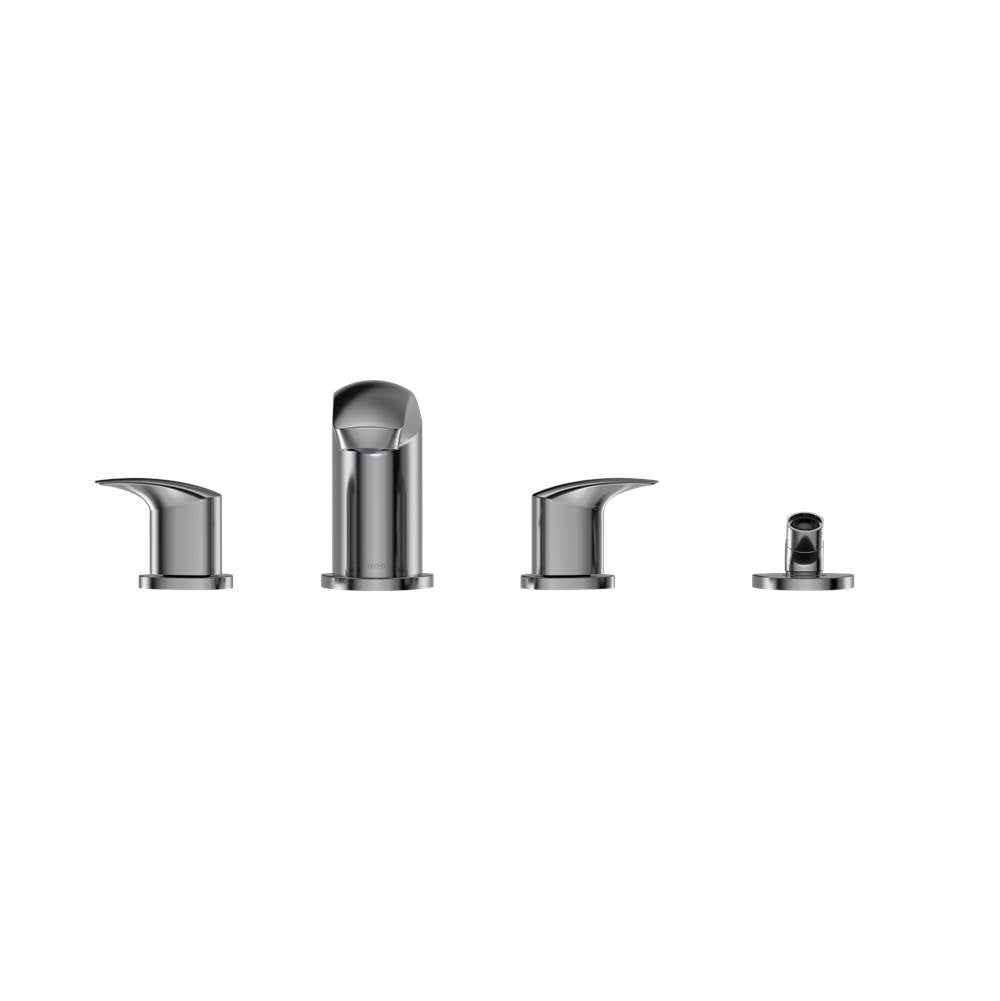 Toto Gm Two-Handle Deck-Mount Roman Tub Filler Trim With Handshower, Brushed Nickel