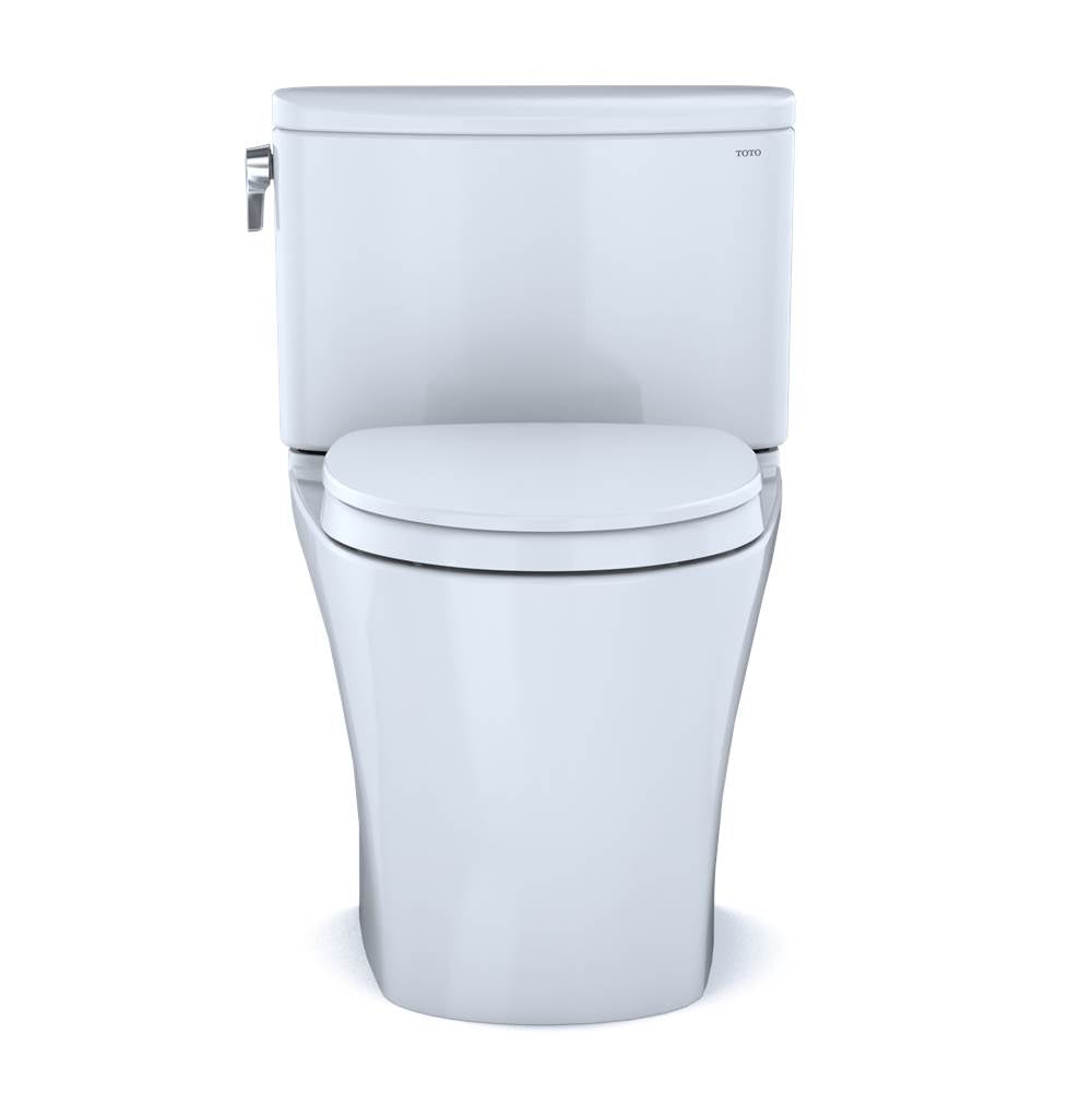 TOTO Nexus Two-Piece Elongated 1.28 GPF Universal Height Toilet with CEFIONTECT and SS124 SoftClose Seat, WASHLET+ Ready, Cotton White