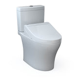 TOTO - TotoWashlet+  Aquia Iv Two-Piece Elongated Dual Flush 1.28 And 0.9 Gpf Toilet And Washlet C5 Bidet Seat, Cotton White - Cotton White