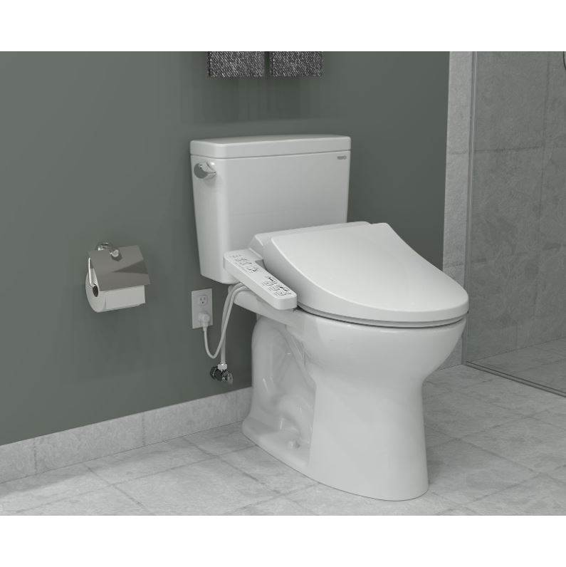 TOTO WASHLET A2  Electronic Bidet Toilet Seat with Heated Seat and SoftClose Lid, Elongated, Cotton White