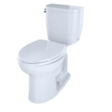 Toto EntradaE Two-Piece Elongated 1.28 Gpf Universal Height Toilet, Cotton White