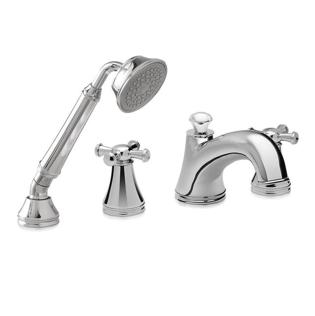 TOTO - 4 Hole Vivian Roman Tub Cross Handle - Brushed Nickel