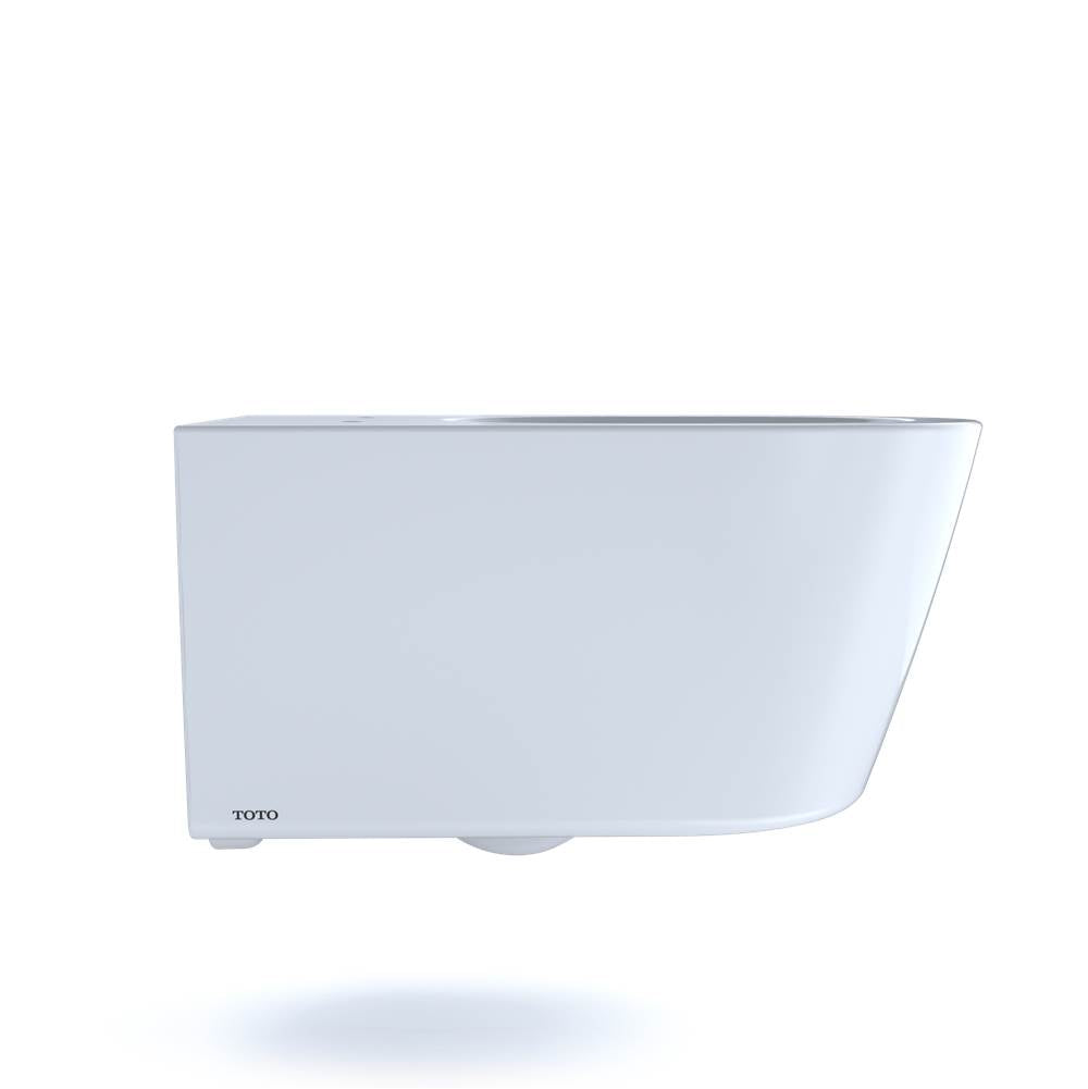 Toto Rp Wall-Hung Contemporary D-Shape Dual Flush 1.28 And 0.9 Gpf Toilet With Cefiontect, Cotton White