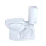 Toto EntradaE Two-Piece Elongated 1.28 Gpf Universal Height Toilet, Cotton White