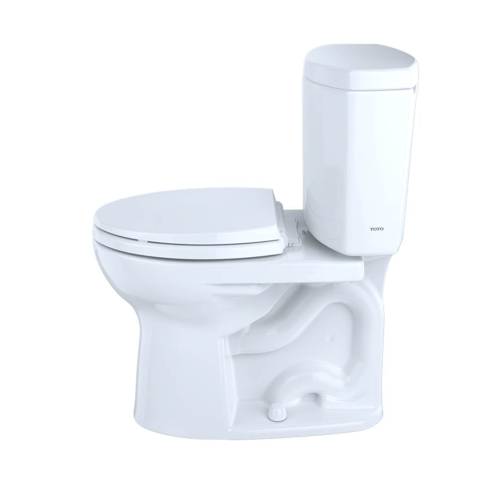 Toto Drake II Two-Piece Round 1.28 Gpf Universal Height Toilet, Ebony