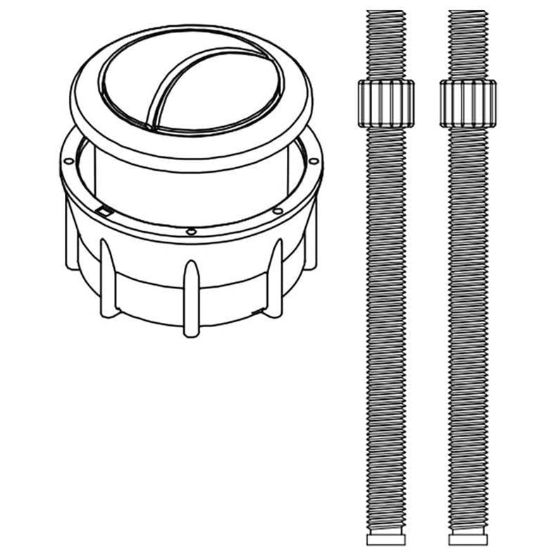 TOTO - Push Button Assembly - Chrome Plated AND Push Rods - CP-A