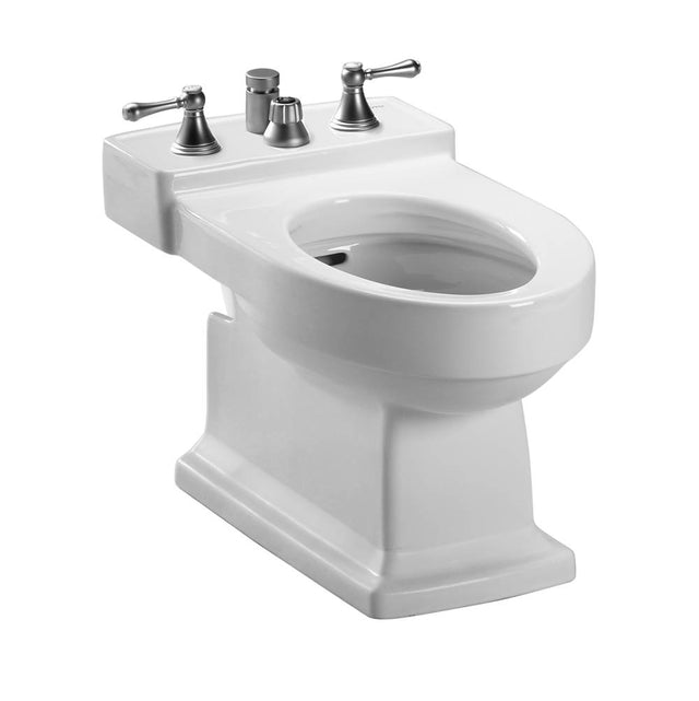 TOTO - Toto Lloyd Deck Mount Vertical Spray Flushing Rim Bidet, Cotton White - Cotton White