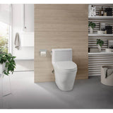 TOTO Nexus One-Piece Elongated 1.28 GPF Universal Height Toilet with CEFIONTECT and SS124 SoftClose Seat, WASHLET+ Ready, Cotton White