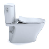 TOTO Nexus Two-Piece Elongated 1.28 GPF Universal Height Toilet with CEFIONTECT and SS234 SoftClose Seat, WASHLET+ Ready, Cotton White