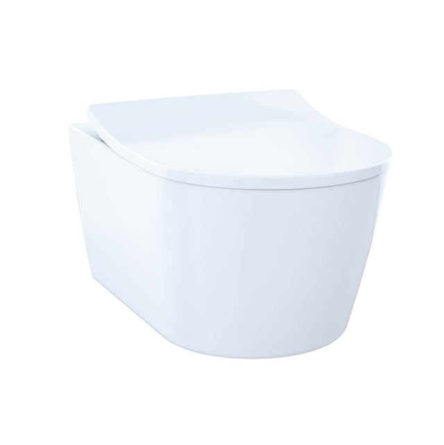 TOTO - TOTO RP Compact Wall-Hung Elongated Toilet and DuoFit In-Wall 0.9 and 1.6 GPF Tank System Copper Supply Line, Cotton White