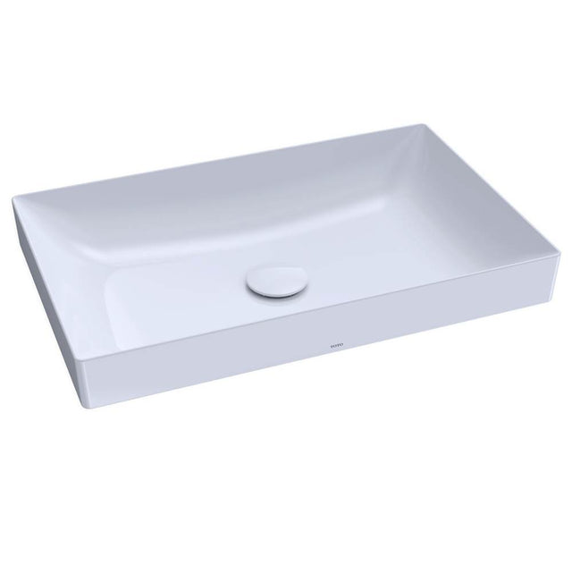 TOTO - Toto Kiwami Rectangular 23'' Vessel Bathroom Sink With Cefiontect, Cotton White - Cotton White