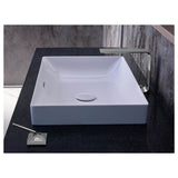 Toto Kiwami Rectangular 23'' Vessel Bathroom Sink With Cefiontect, Cotton White