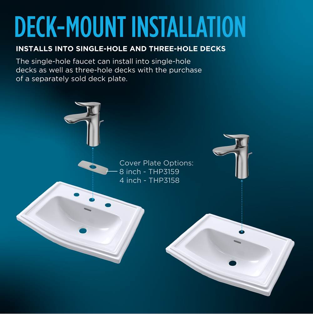 Oberon S Single Handle 1.2 GPM High-Efficiency Bathroom Sink Faucet, Polished Chrome