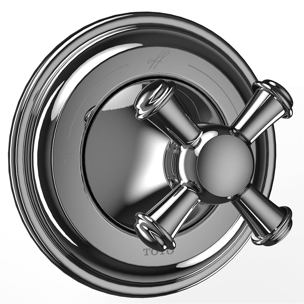 TOTO - Trim Vivian Divert 2Way W/Off With Shut-Off Cross Handle - Brushed Nickel
